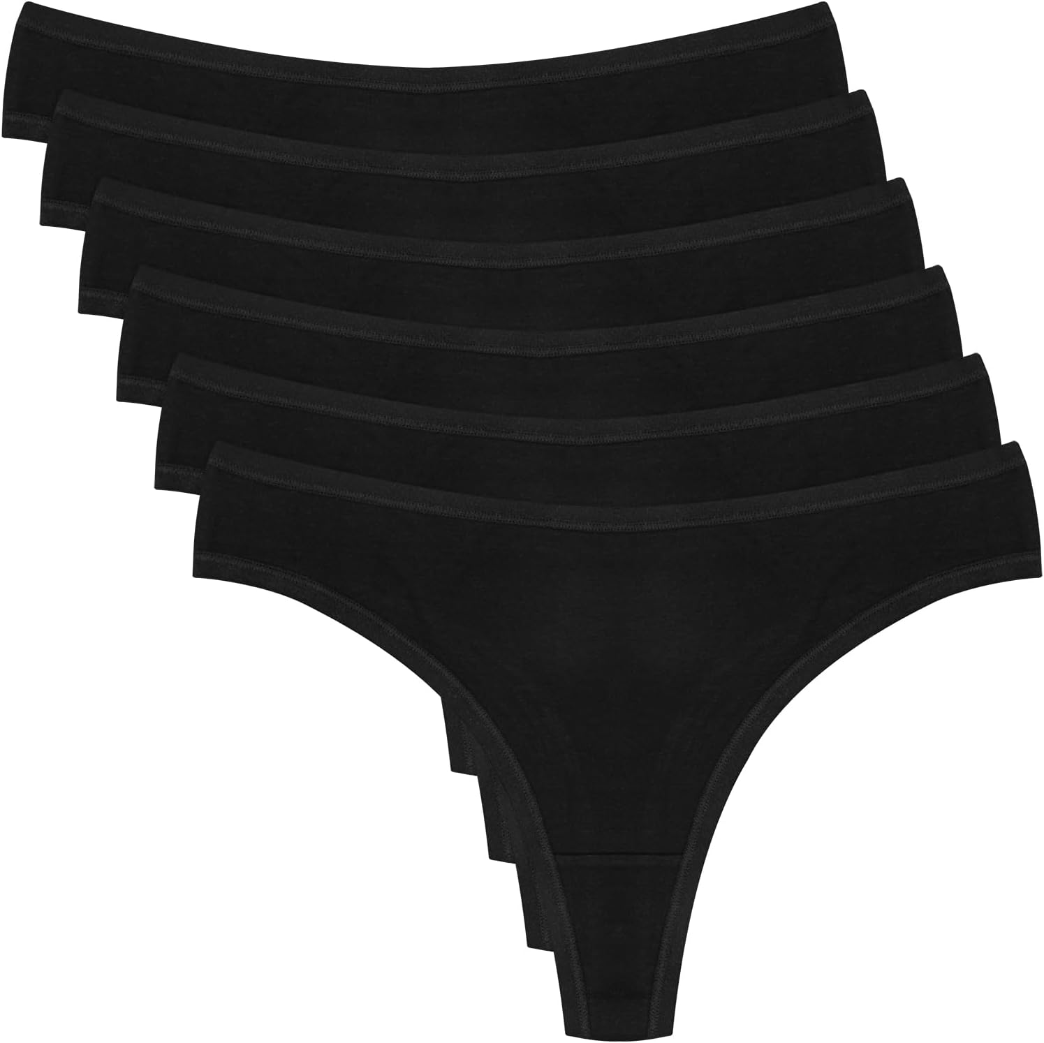 ANZERMIXSeamless Cotton Thongs for Women Underwear 6-Pack