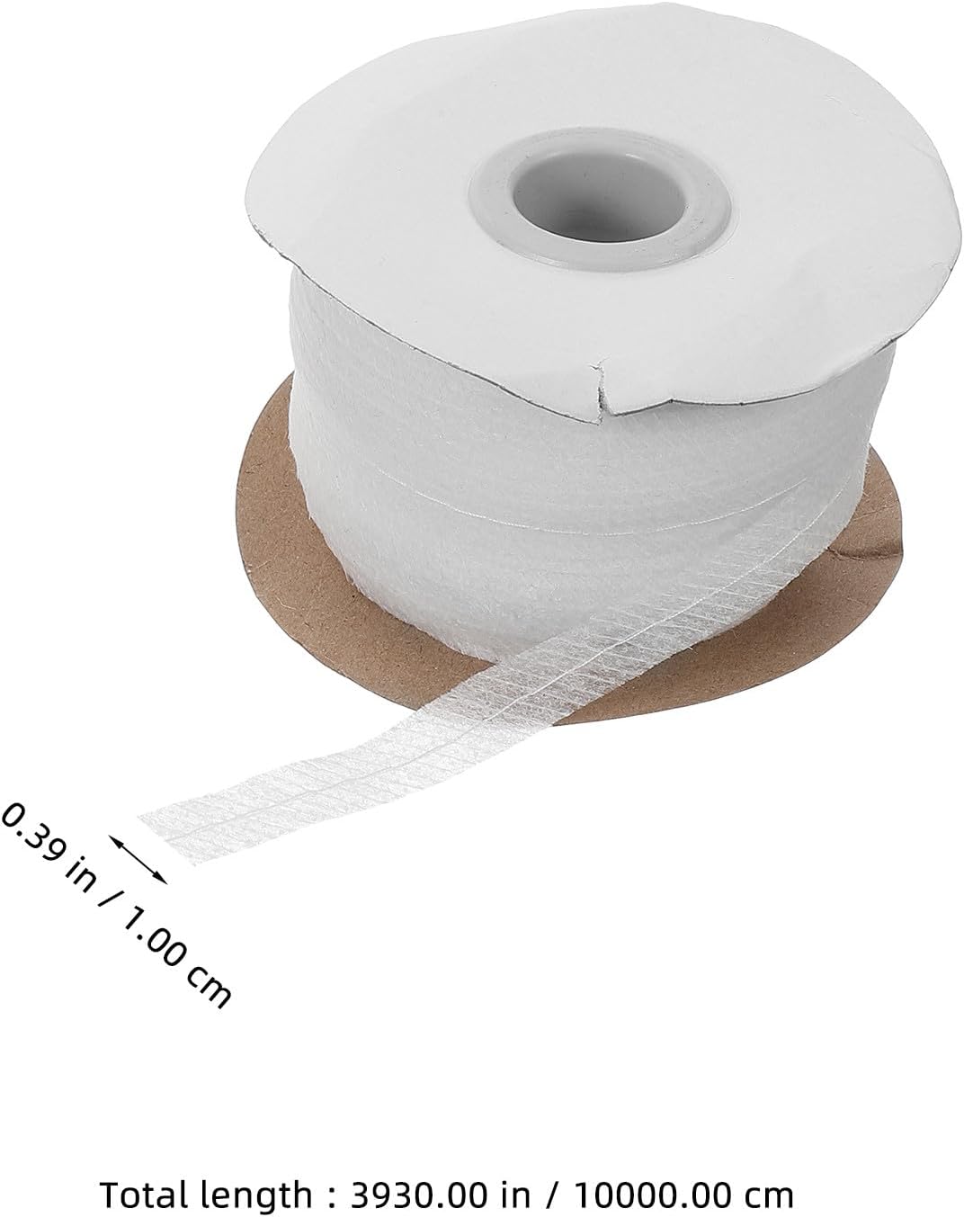 FUOYLOO White Fusible Non-Woven Clothing Interfacing Roll 100m, Single-Sided Stretch Lining Strip for Sewing DIY Garment Craft Supplies