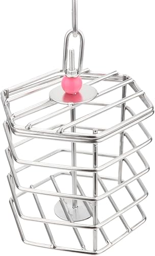 Miniatura 2 de Alimentador de forraje de acero inoxidable para pájaros, caja de alimentación colgante para guacamayo, cacatúa gris africana, cacatúa, jaula de