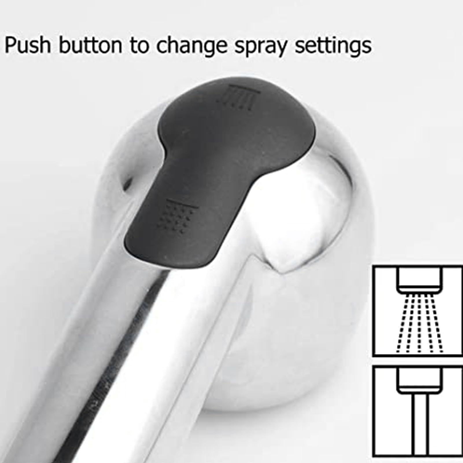 Cabezal de ducha de mano, 2 modos de pulverización, cabezal de ducha de repuesto para grifo de cocina, rociador de ducha de alta presión, accesorio para fregadero de cocina, fácil instalación, diseño