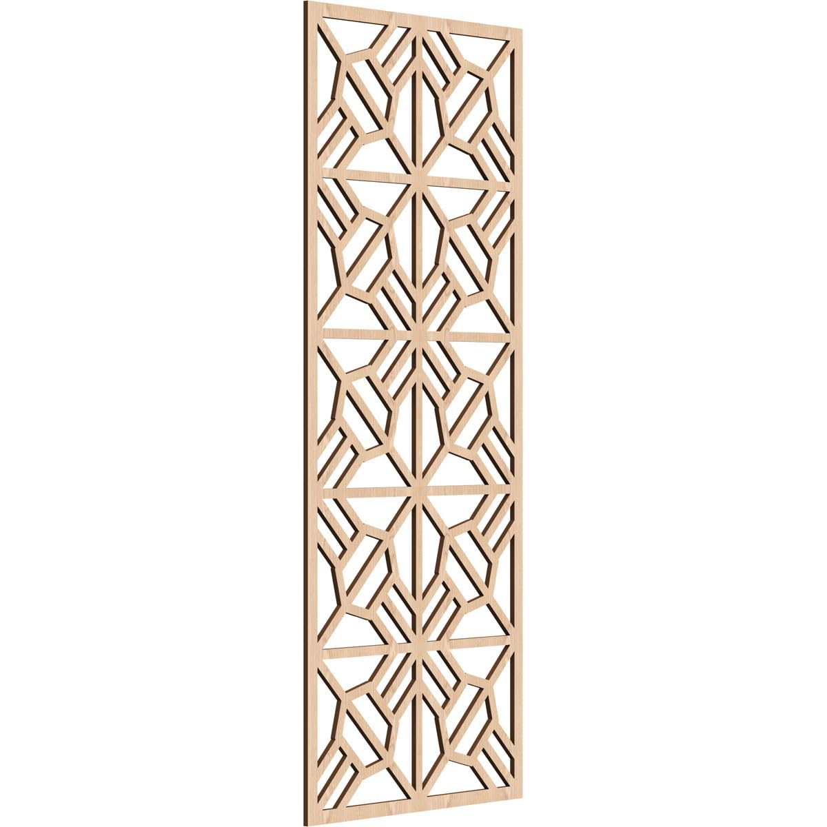 Auburn Decorative Pierced Fretwork Wood Wall Panels, 19 3/8"W x 49 3/8"H x 1/4"T, Red Oak