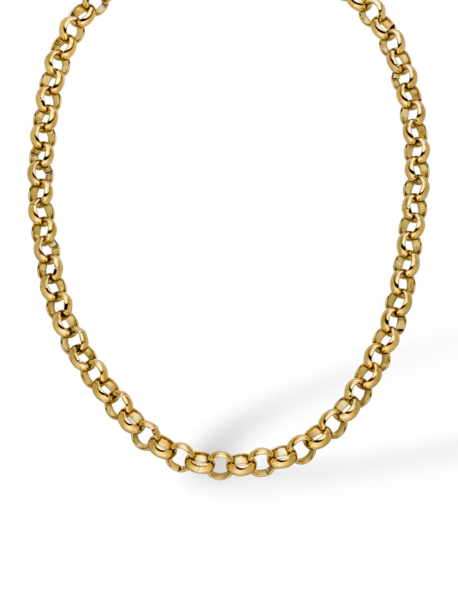 Purelei Gala – Collar con eslabones grandes – Acero inoxidable (oro de 14 quilates/plata/oro rosa de 18 quilates) – Cadena clásica de 45 cm para mujer