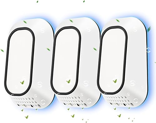 Ionizadores de aire enchufables con 4 cabezales de salida de iones negativos, pequeño purificador de aire para el hogar con luz de fondo, silencioso