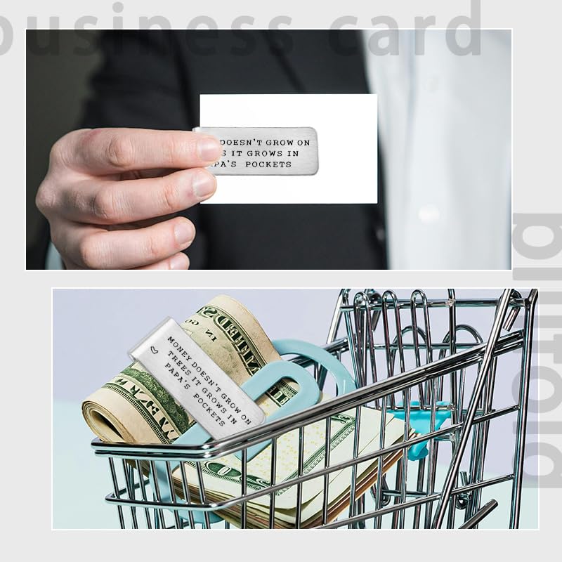 Papa Money Clip for Grandpa Fathers Day Gift for Papa Birthday Gifts for Grandpa Gifts for Men Papa Gifts from Grandkids Funny Retirement Gifts for Granddad Grandfather Money Clips for Cash4