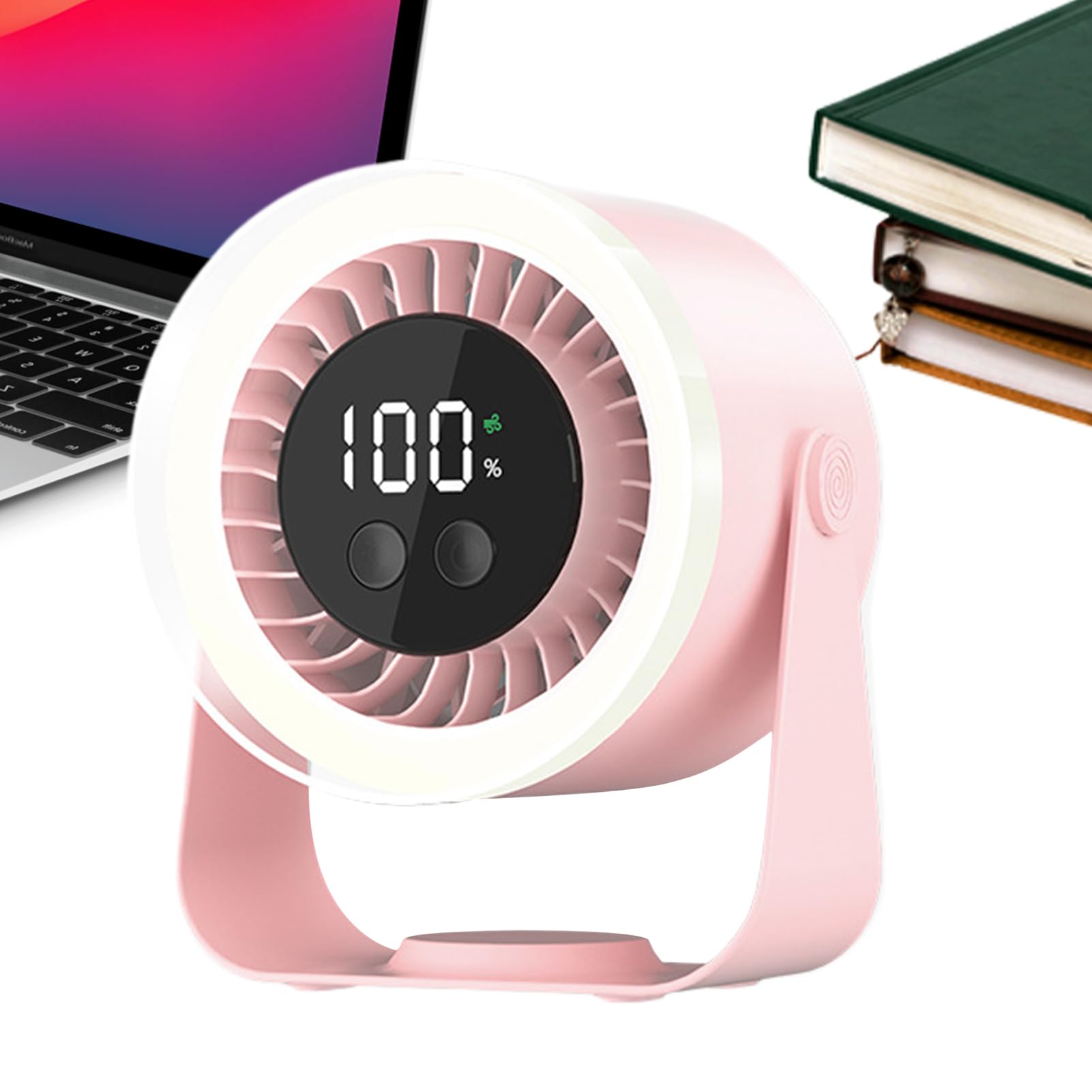Ventilateur de table USB rechargeable portable avec 10 vitesses pour le bureau