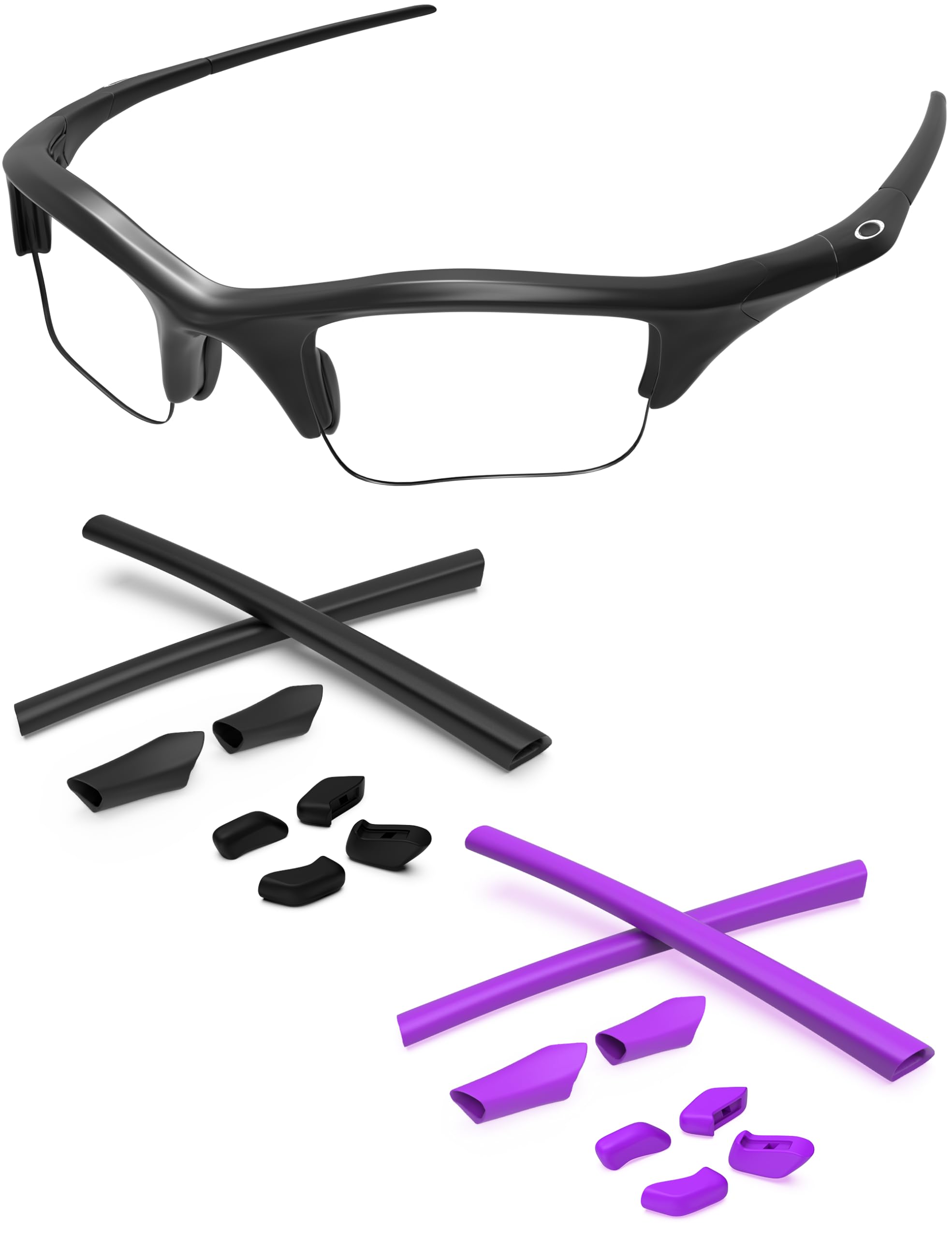 Replacement Nose Pieces &amp; Ear Socks Rubber Kits for Oakley Half Jacket/Half Jacket XLJ