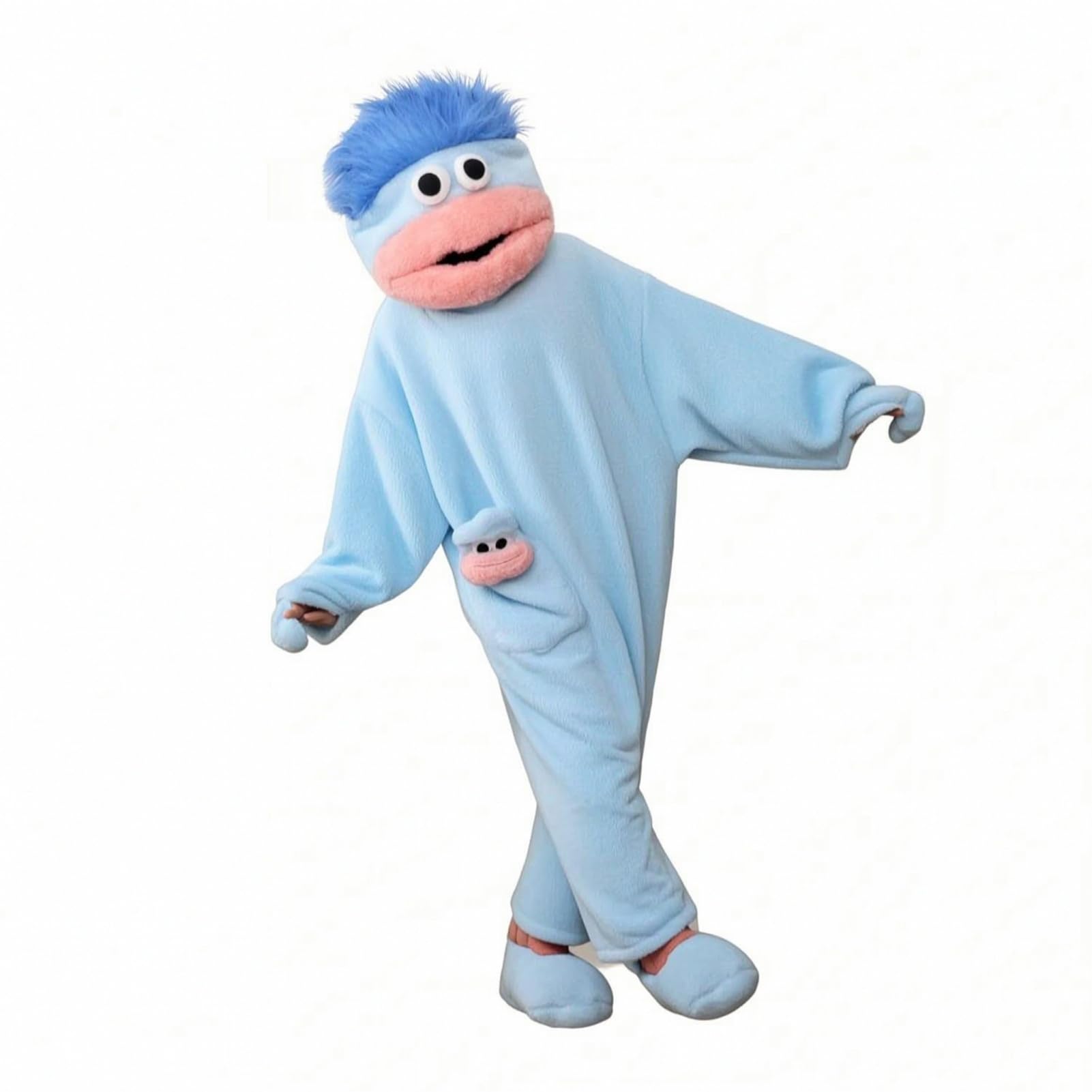 Silly Onesie Lustiger Monster Onesie Big Mouth Monster Kostüm Pyjama | Mundmonster Fleece Schlafanzug Silly Onesie Pyjama Monster-Einteiler Tierkostüm Schlafoverall Halloween Kostüm