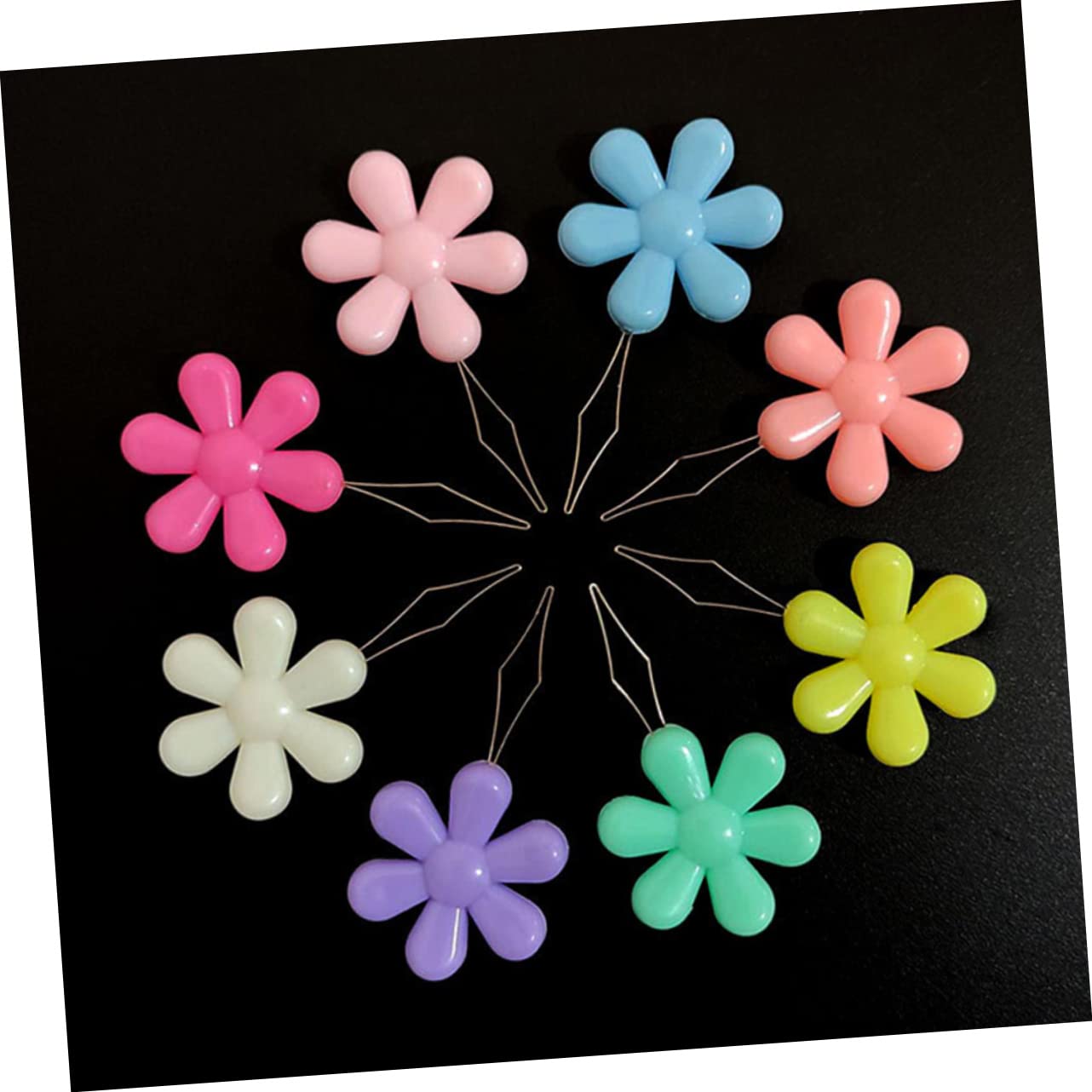Uonlytech 5 Series Rostro De Flores Para Enhebrar Accesorios Y Suministros De Costura Enhebradores De Agujas De Coser A Mano Porta Agujas De Coser El Plastico 50 Piezas X 5