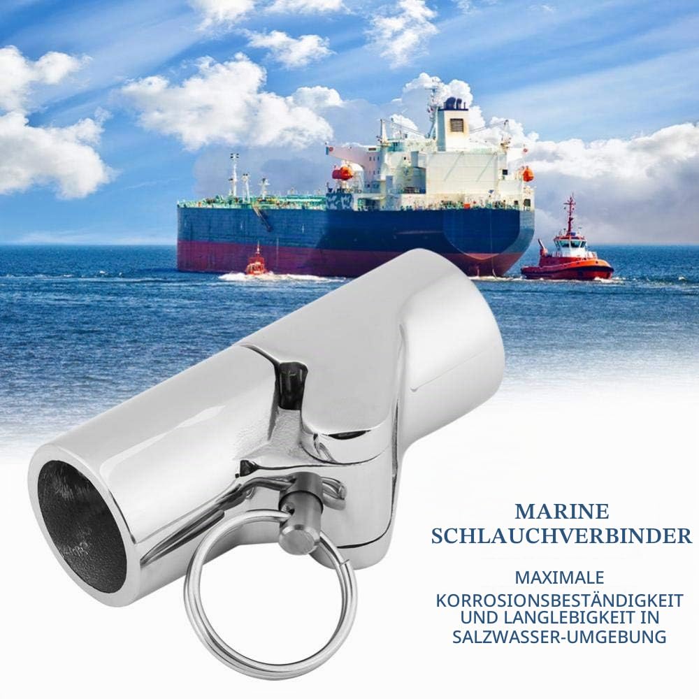 Beschlag Deck Edelstahl Gelenk Scharnier Boot Boat - 316 Marine Stainless Steel Faltbarer Rohrverbinder Ersatz Für Schwenkbare Kupplungen Bootsbeschl?Ge(22Mm)