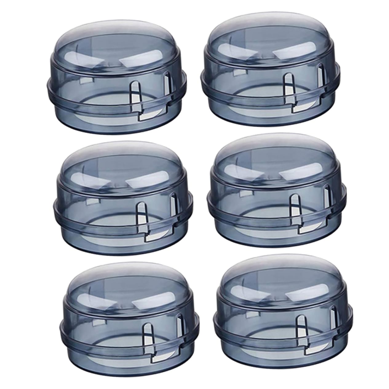 6 Pcs Kitchen Gas Stove Knob Covers Baby Proof Safety Guards Heat Resistant Transparent Protective Cases for Oven Knobs 2.55X2.55X1.65In