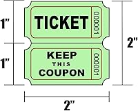 Vista 4 de SEETOOOGAMES Boletos para rifas de doble rollo, juego completo de 4 colores, 2000 boletoscolores, boletos de rifa 5050 para eventos