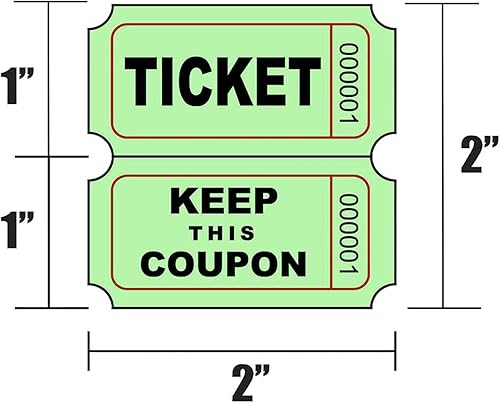 Miniatura 4 de SEETOOOGAMES Boletos para rifas de doble rollo, juego completo de 4 colores, 2000 boletoscolores, boletos de rifa 5050 para eventos (rojo, azul,