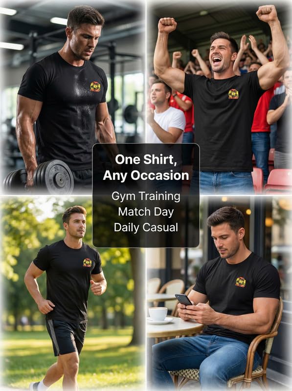 Mens T-Shirts World Cup 2026 Merchandise Funny Football Shirts Summer Short Sleeve Crew Neck Tops Loose Tees Casual Blouse Training Hiking Workout Athletic Tee Black - 2