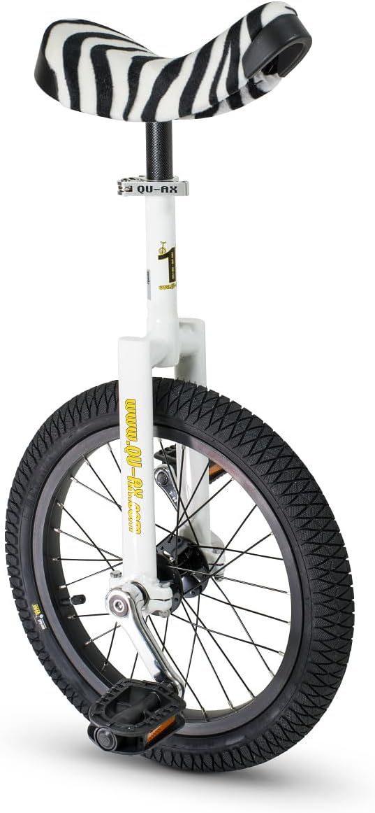 Qu-Ax-Unicycle ® Halls "Luxury" 16 "diameter approx. 41 CM-White Frame