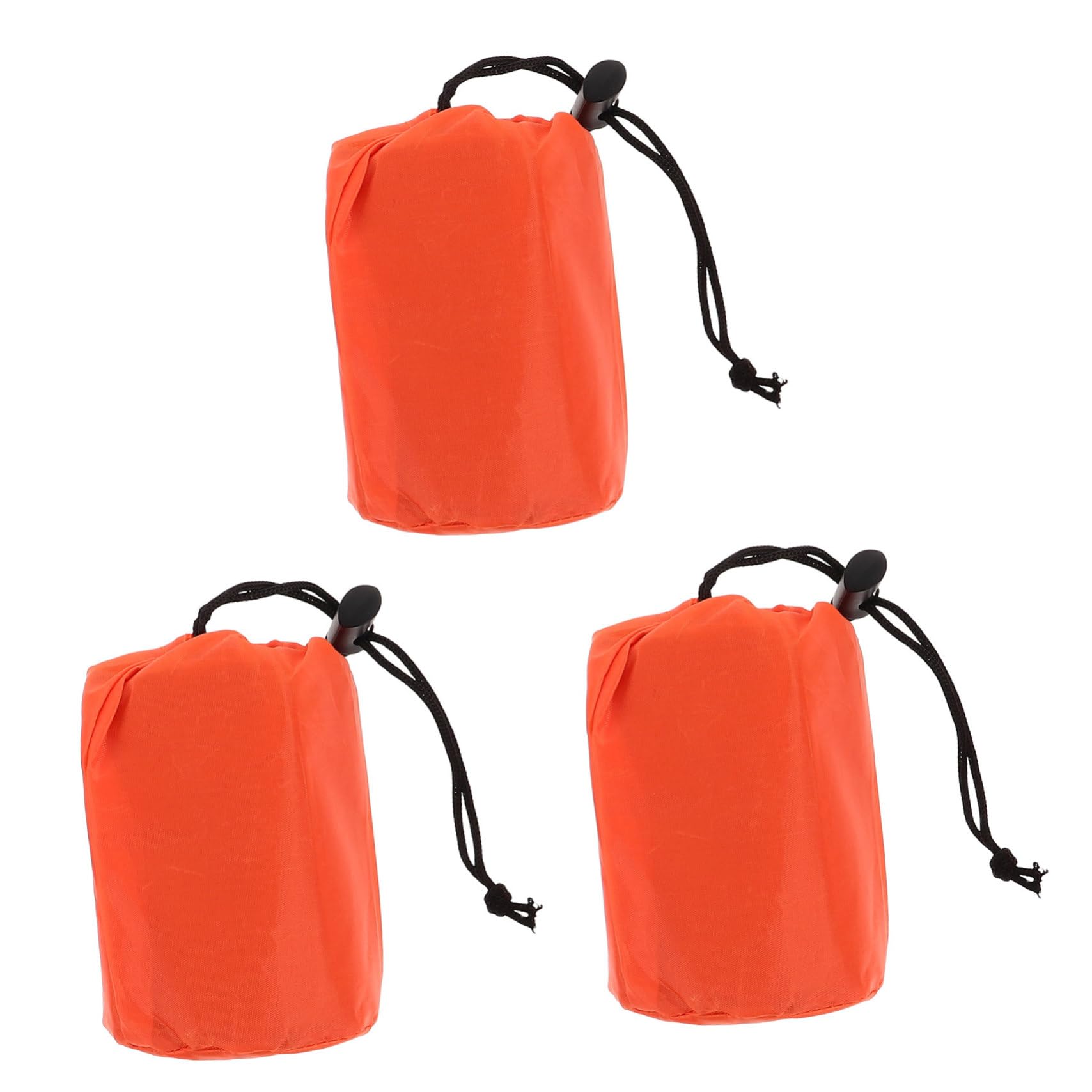 YARNOW 3set Sacchetto da Letto Termico Leggero con Sacco di Compressione e Coperta di Emergenza per Campeggio e Escursionismo da Arancione