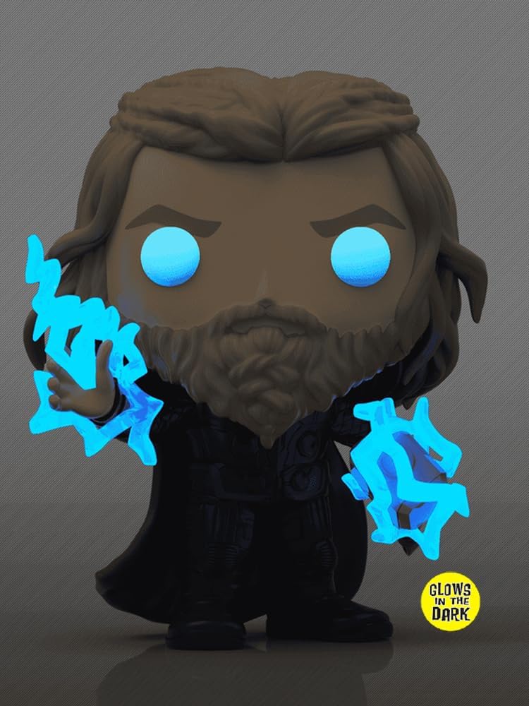 Funko Pop! Marvel: Avengers End Game - Thor with Mjolnir (Glows in The Dark) Limited Edition Exclusive Vinyl Figure Collectibles Bundled with Box Protector