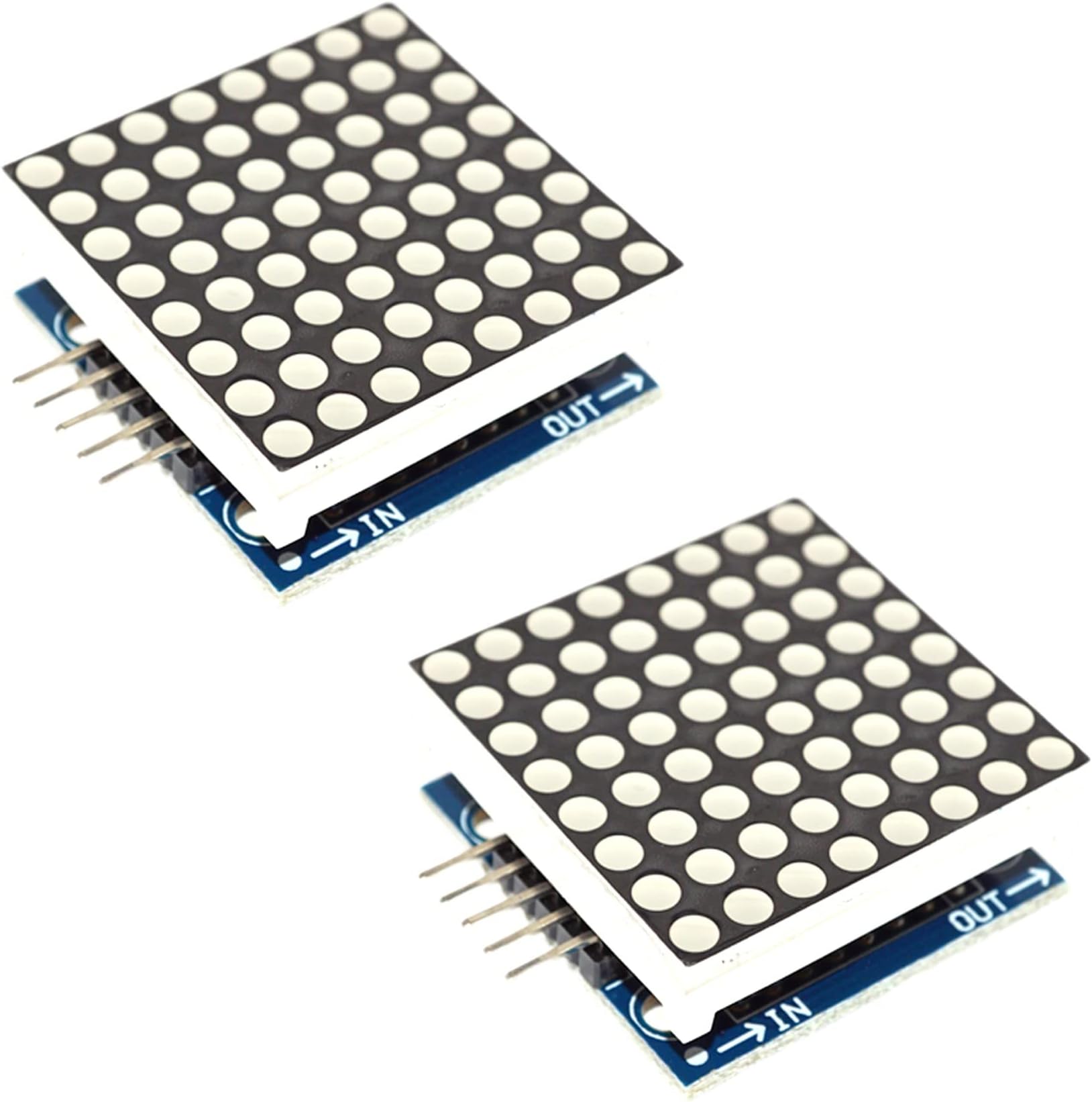 Dot Matrix Display FC16 8x8 LED for Arduino, ESP32, ESP8266, Raspberry Pi, 2 Pieces