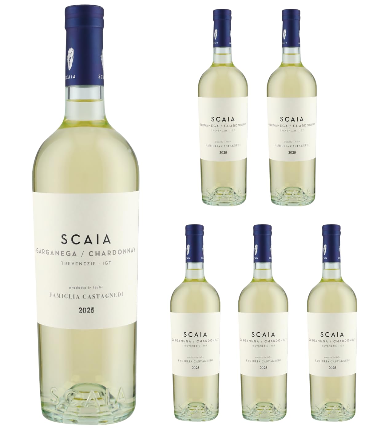 Scaia Bianca IGT 2025 – Weißwein aus Venetien – 6 x 0,75 l – Cuvée aus Garganega & Chardonnay – inklusive Vinizia Weinausgießer – Tenuta Sant’Antonio