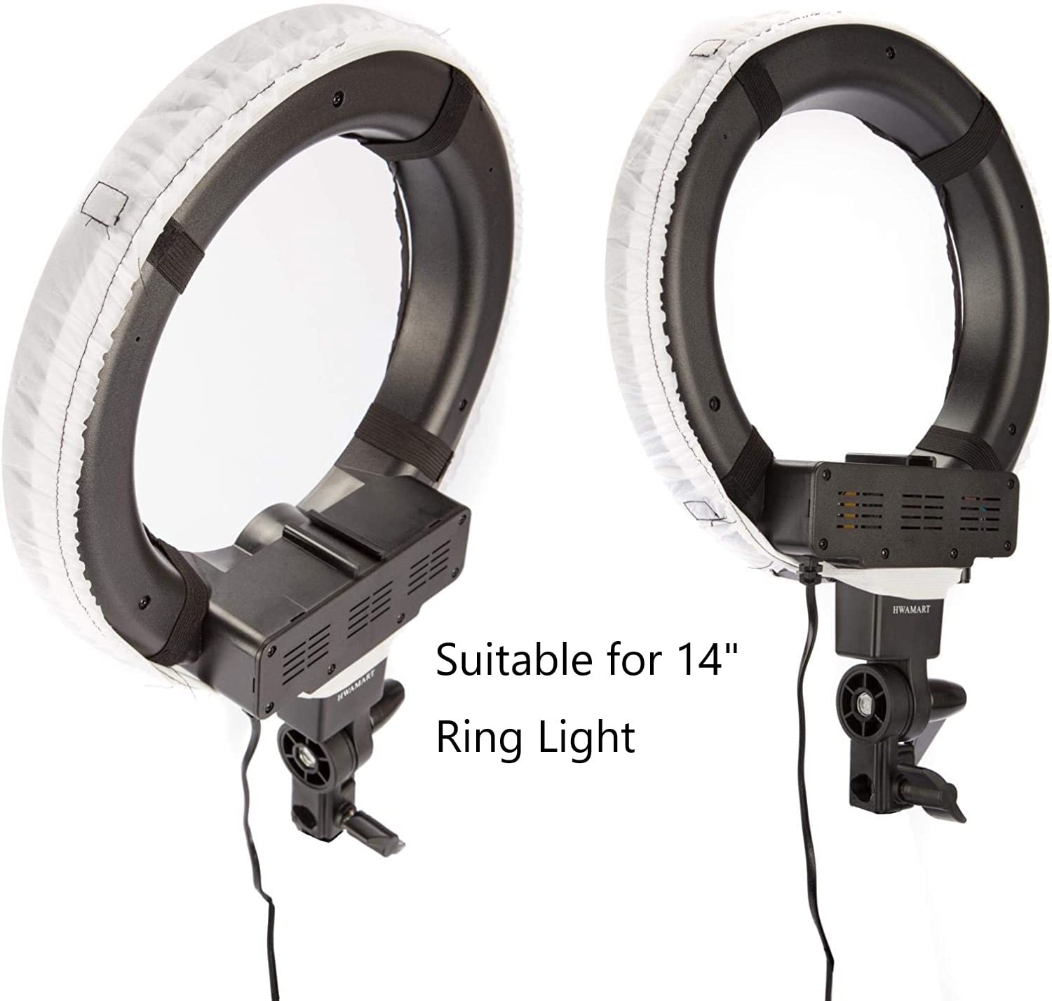 14 Zoll Selfie Ring Licht Diffuser, Faltbarer Video Licht Softbox Diffusor mit Gummiband, Langlebiges Nylon, Gleichmäßige Ausleuchtung, für Schönheit, Portrait und Produktfotografie
