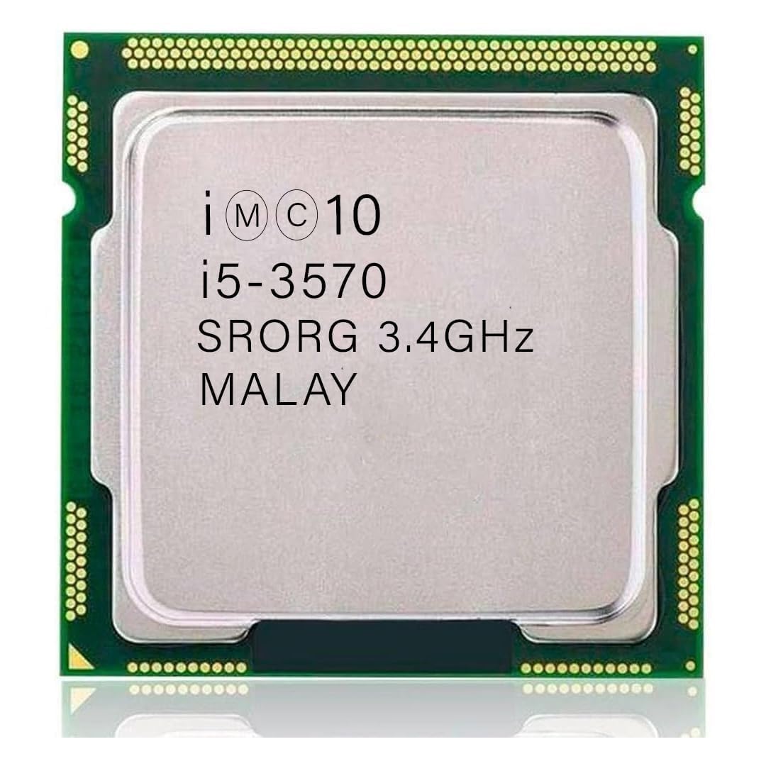 Core i5 3570 3rd Gen Desktop Processor 3.4 GHz, LGA 1155 Socket 4 Cores 4 Threads 6 MB Smart Cache Desktop Processor, Support h61 Motherboard