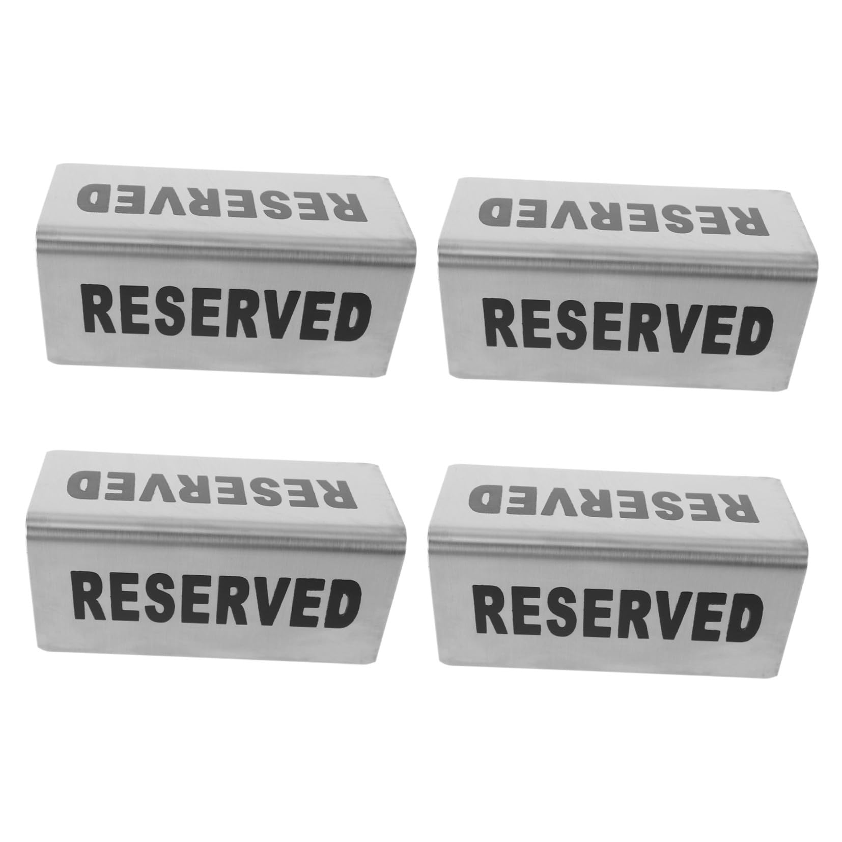 4piezas Placas De Matrícula Del Andén De Acero Inoxidable Tarjetas De Para Mesas De Restaurante Tarjetas De De Doble Cara Para Decoración De Mesa