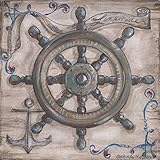 macrostie winery dog friendly Weitere Größen erhältlich ART-PRINT-on-matte-paper-220gr- Whale Watch Wheel McRostie Kate - Coastal Quadrat Bild Braun Blau Rot Grau Küstenrad Anker Fine Art Print 15_X_15_in