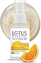 Lotus Herbals WhiteGlow Vitamin C and Gold Radiance Face Serum | Hydrating & Brightening Serum For Dark Spots, Dull & Uneven Skin Tone | Paraben-Free | For Women and Men| For Oily, Dry & Combination Skin| 30ml