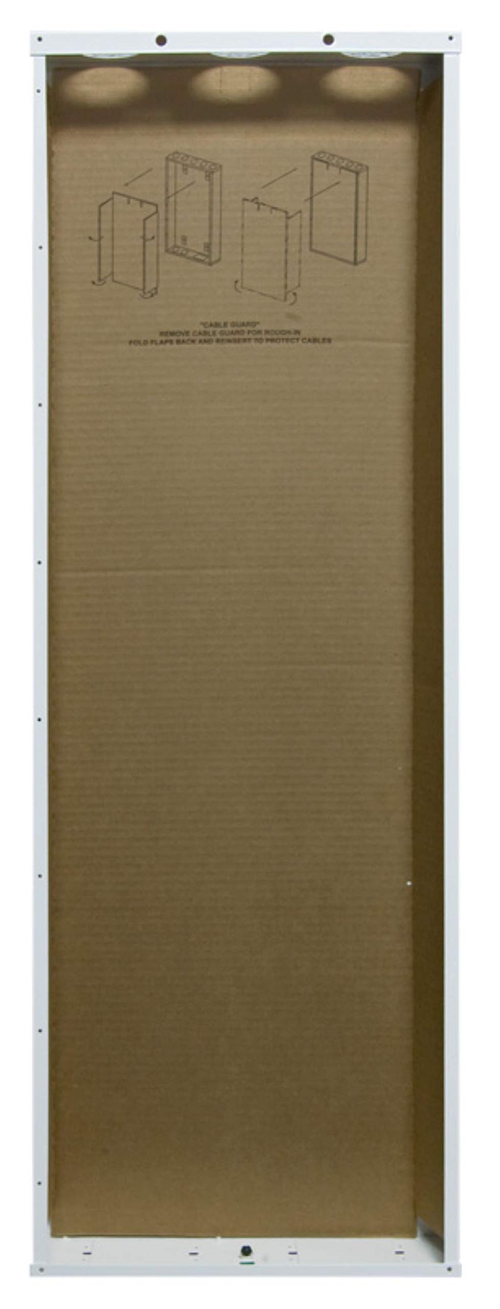 Legrand OnQ EN4200 - Caja de gestión de cables de calibre 20, cubierta de pared de cable con apertura de 6,3 cm para cables, caja de medios empotrada, blanco brillante, EN4200