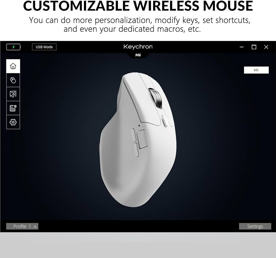 Amazon.com: Keychron M6 Wireless All Silent Gaming Optical Mouse