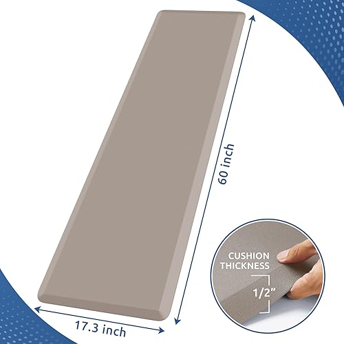 Miniatura 252 de KitchenClouds - Tapete antifatiga acolchado para cocina, impermeable, antideslizante, cómodo, para escritorio de pie, fregadero y oficina, 17.3 x 39