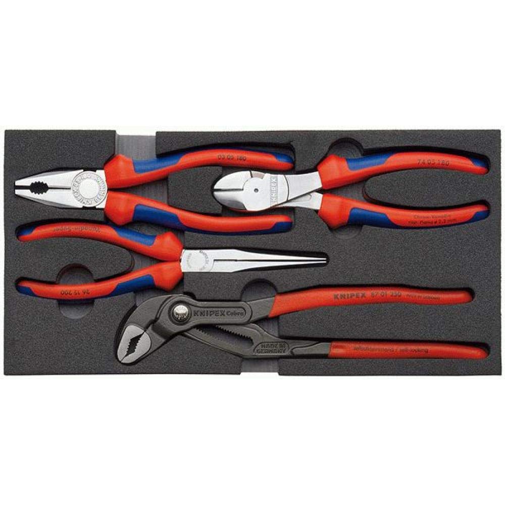 Knipex 00 20 01 V01 – Profi-Zangen-Set „Basic“ mit vier Zangen