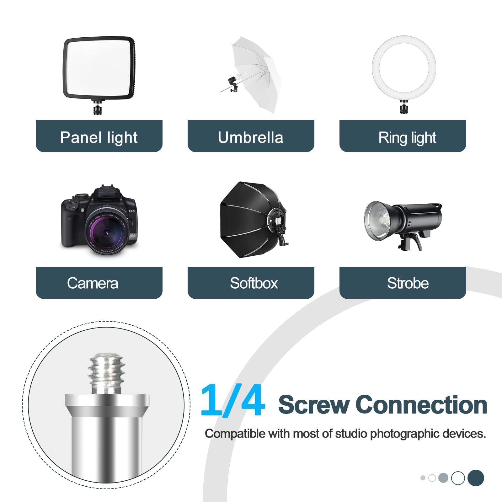Emart 7 stóp (2,1 m) fotografia studio fotograficzne statyw lampki do softboxu, parasola, nagrywania wideo, odblaska, przenośna pokrowiec w zestawie - 2 sztuki