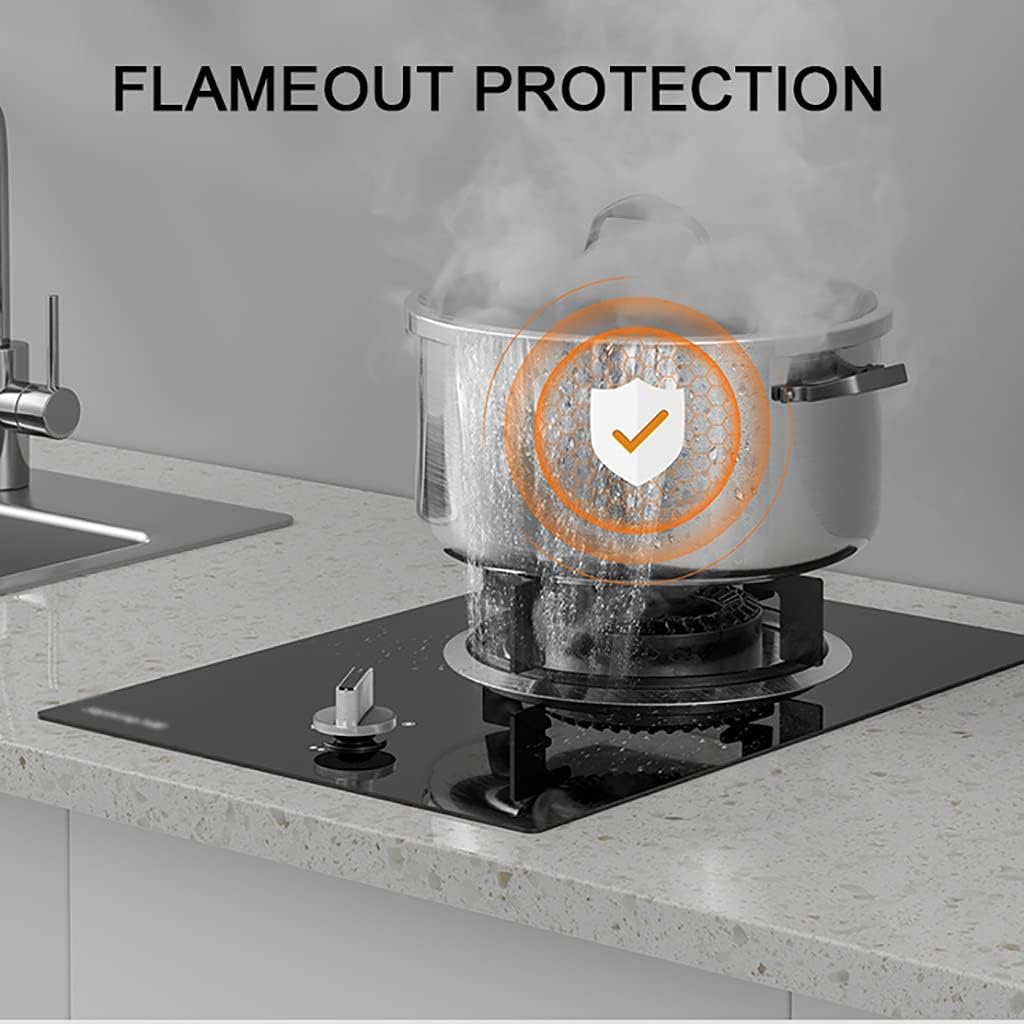 Gas Stoves Gas Portable Gas Stove 1 Burner Wok 4.8KW Cast IronGas hob Black Glass Home Kitchen Built-in Cooking Compatible with All Cookware [Energy Class A] (Color : NG) (Ng)