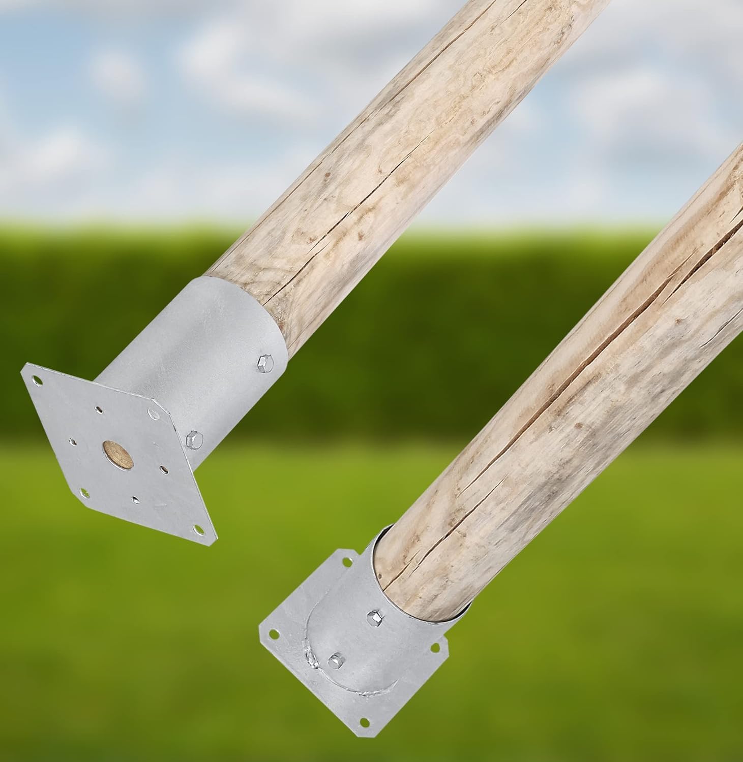 SWANEW 4x Manicotto A Vite Quadrato Supporto Per Recinzione Ancoraggio In Acciaio Per Carport 81891214