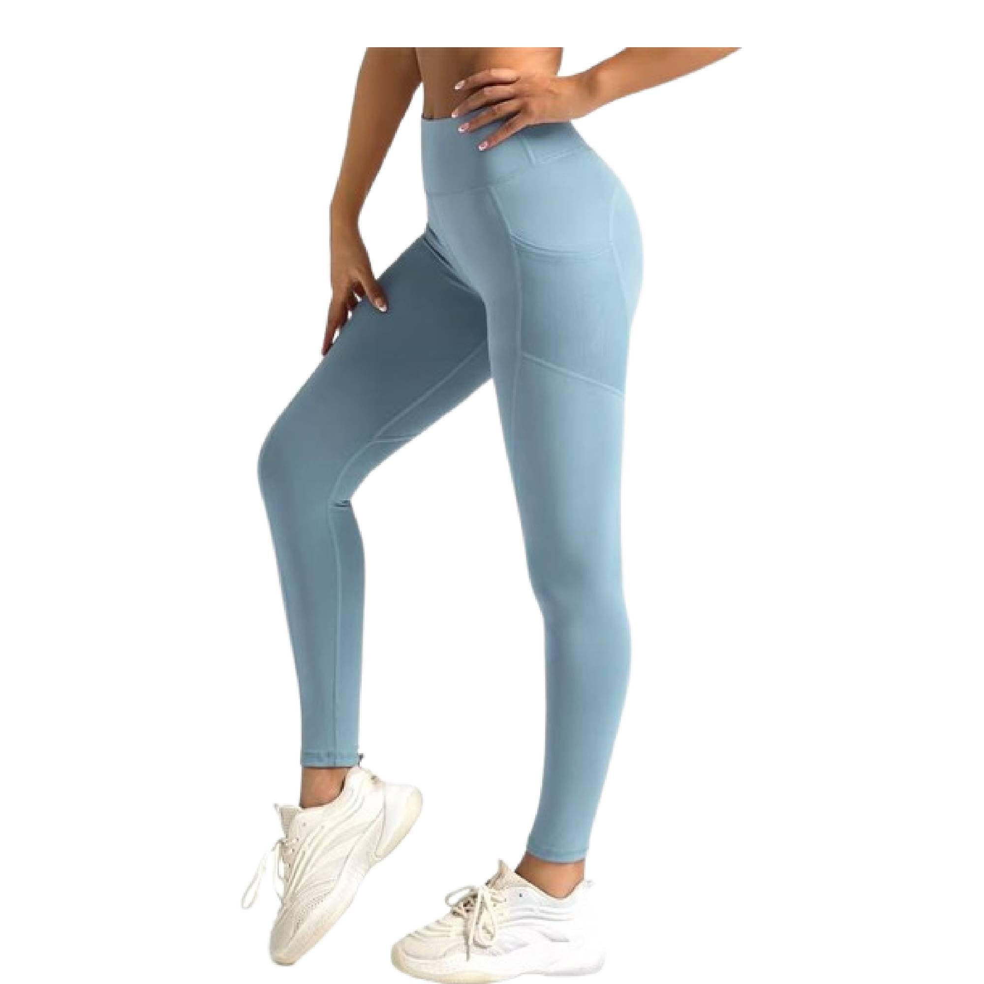 fashiol Women High Waist Stretchable Workout Leggings with Side Pockets Soft Gym Yoga Tights-picture-13