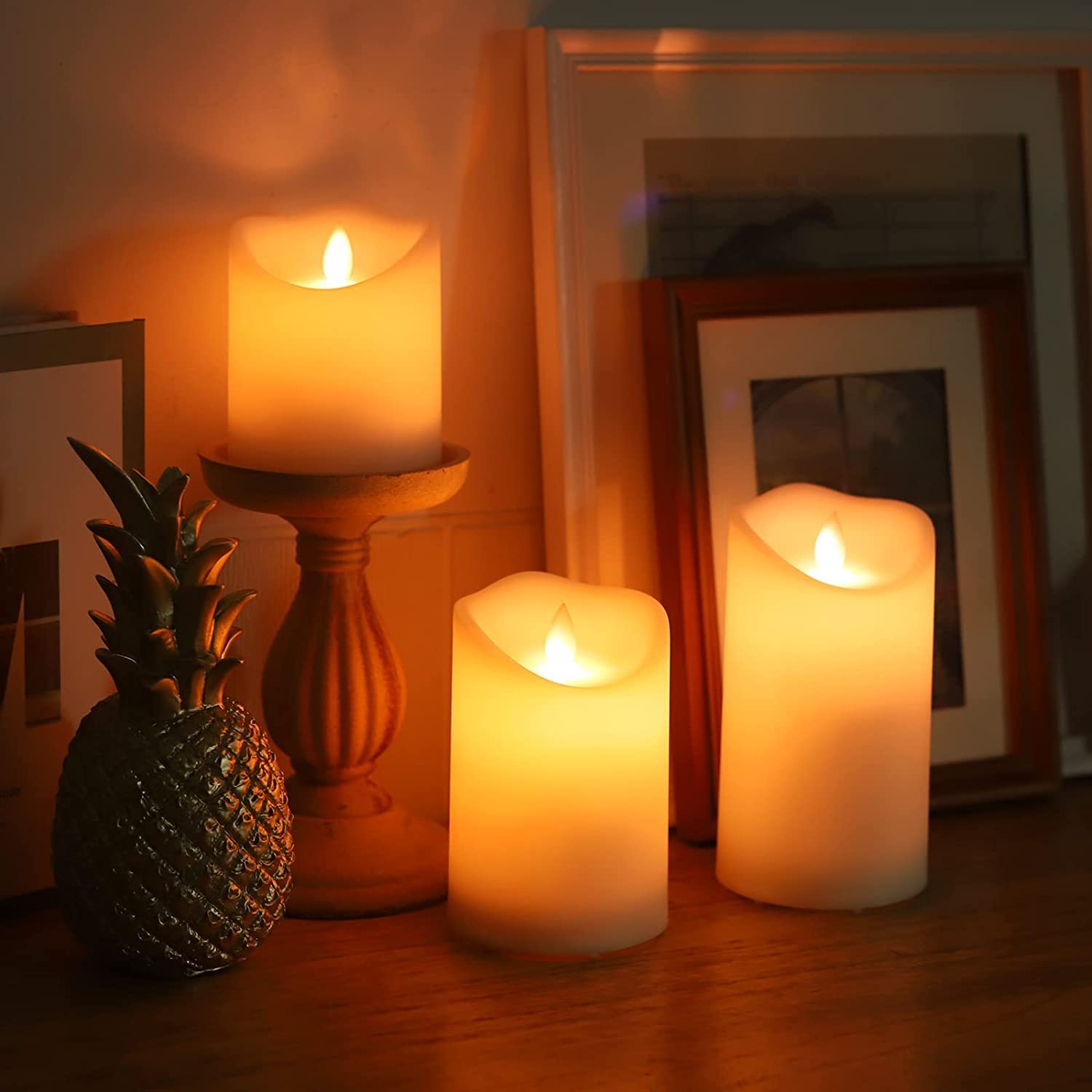 LTETTES LED Candles - Realistic Flame, USB Charging -7