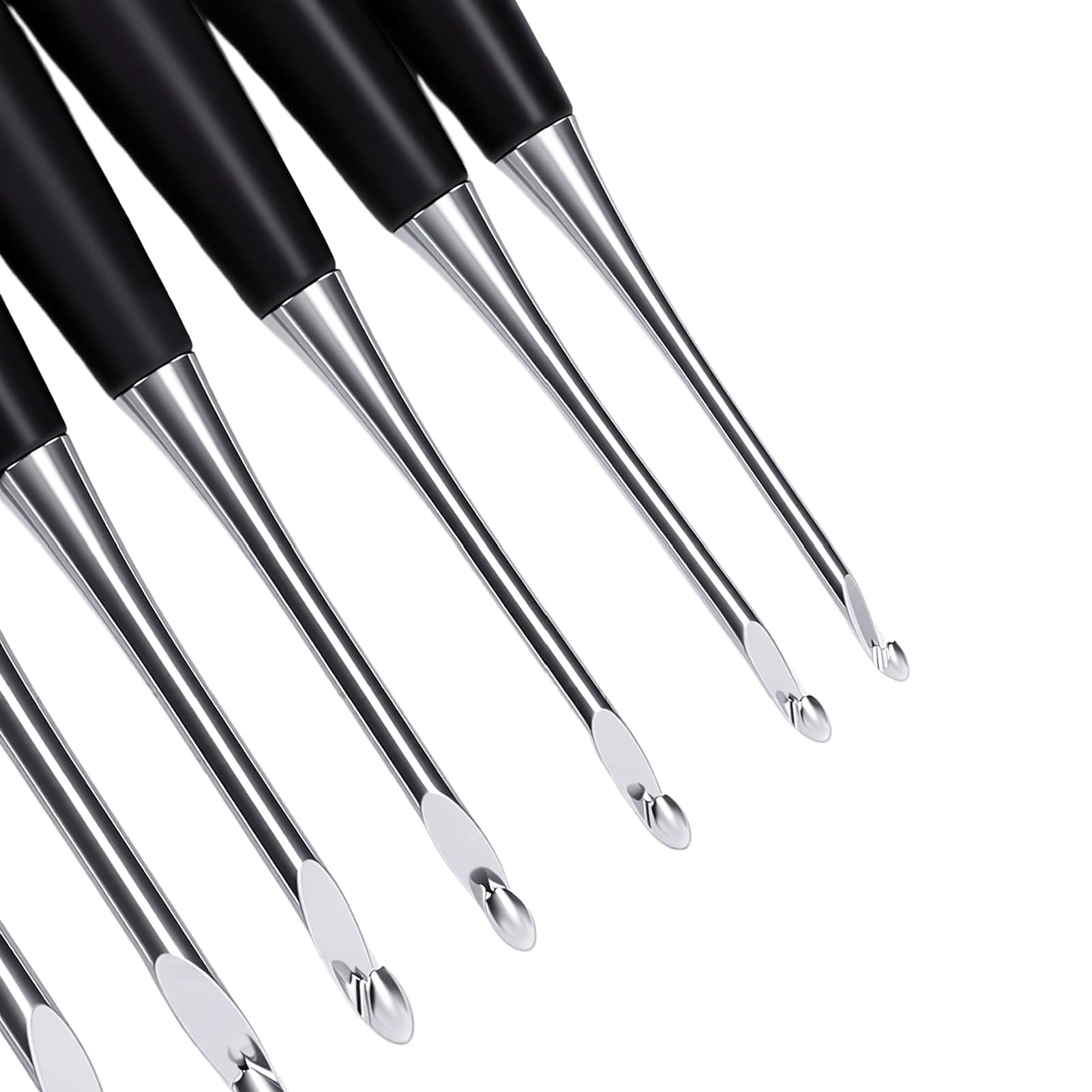 Oreilet Zestaw Ergonomicznych Szydełek, 9 szt., Przenośne Szydełko z torbą do Przechowywania, Aluminiowe Druty do Robienia na Drutach 3,5–8,0 Mm Szalika-kocyka