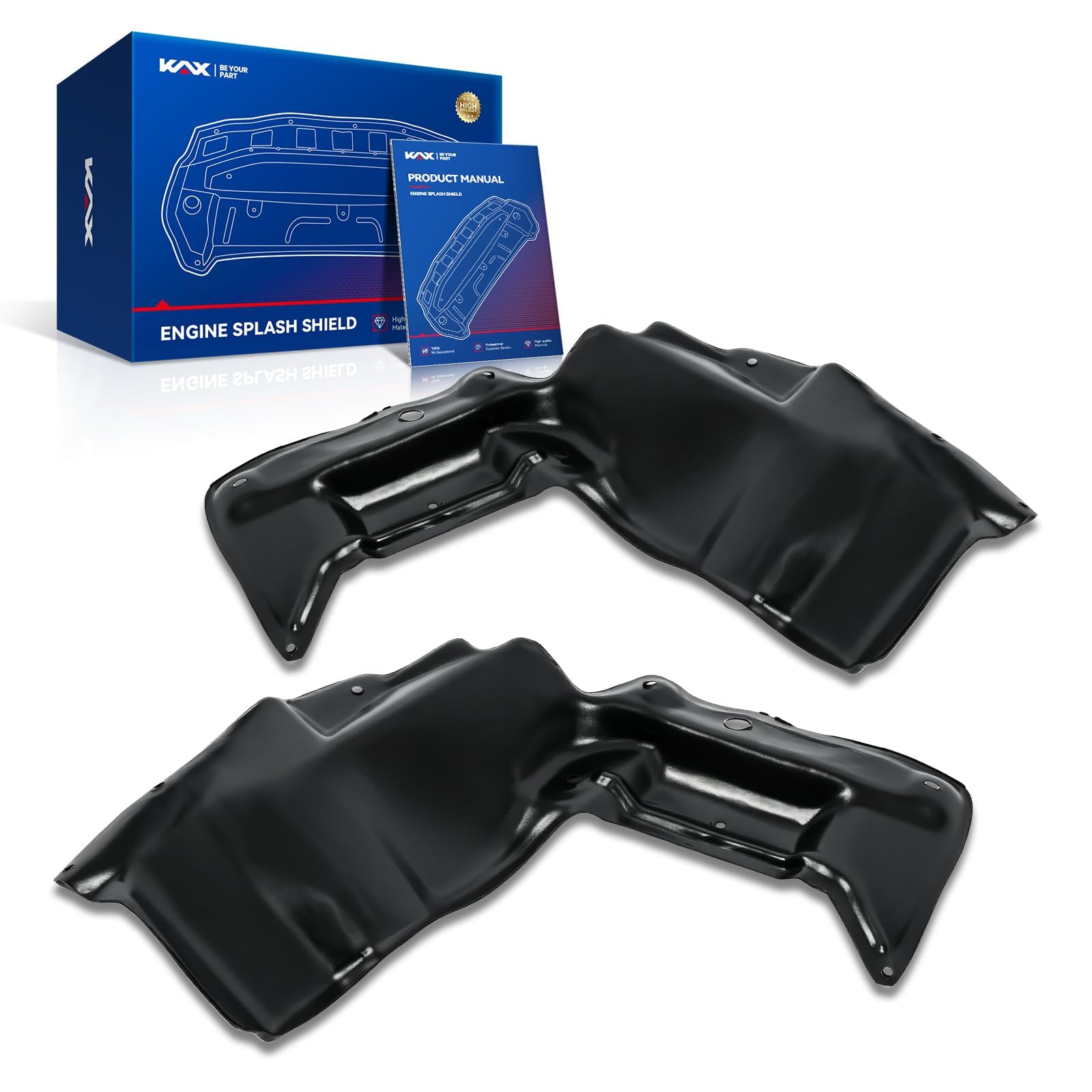 KAX Engine Splash Shield fit for 2003-2004 2007-2008 Toyota Corolla, 2Pcs