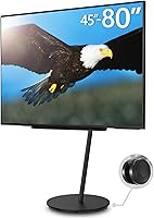 Vista 16 de WALL Seven Stand A2 High Type Soporte de TV minimalista rodante para 24 a 55 pulgadas Blanco satinado Portátil, ahorro de espacio, altura