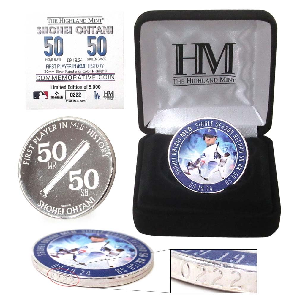 【シリアルナンバー入り】大谷翔平 50-50達成記念  Amazon.co.jp: 大谷翔平選手 50-50 達成記念コイン 限定 シリアル番号