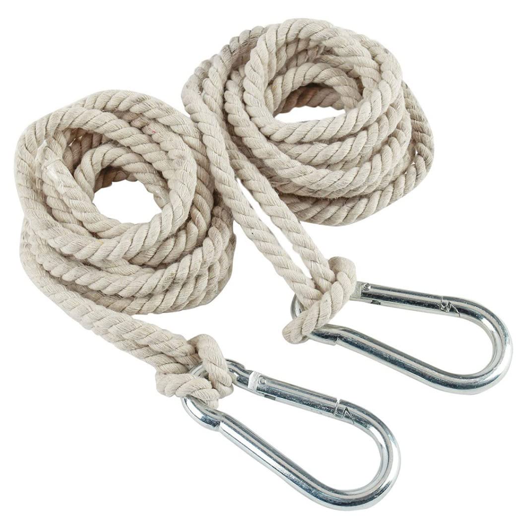 Tree Swing Straps Hammock 2PCS Cotton Hanging Rope157.48 Inch Adjustable Swing Hooks Strap Garden Accessories Swing Rope Tree Swing Rope Hammock Straps Hammock Hanging Kit