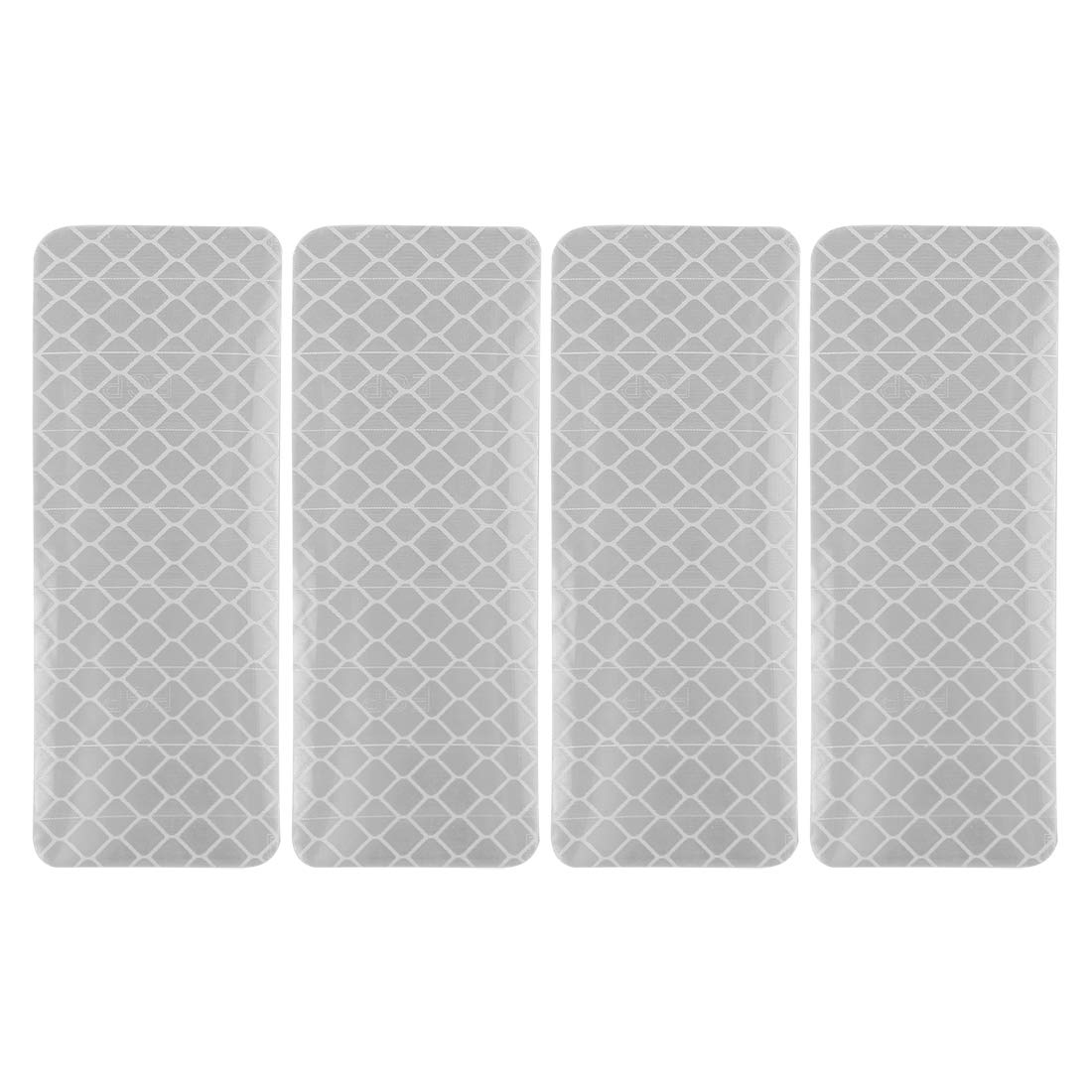 X AUTOHAUX Car Reflective Stickers Night Visibility Warning Rear Bumper Tape Universal Adhesive Decal for Auto Silver Tone 3 x 8cm 12pcs