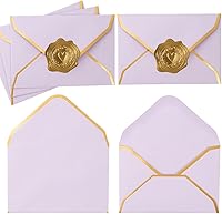 Vista 11 de 100 Piezas Sobres Mini para Tarjetas de Regalo Coloridos con Solapa en V Sobres Pequeños con Borde Dorado para Tarjetas de Notas en Blanco, Tarjetas