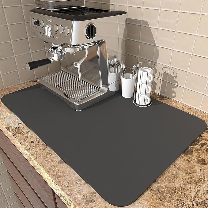 Finalize Dish Drying Mat for Kitchen|Dish Mat Pro Drying Kitchen Mat|Kitchen Mats for Utensils|Placemat for Dish Drying | Kitchen Mat for Wet Utensils|Water Absorbent Mats (40x60cm)