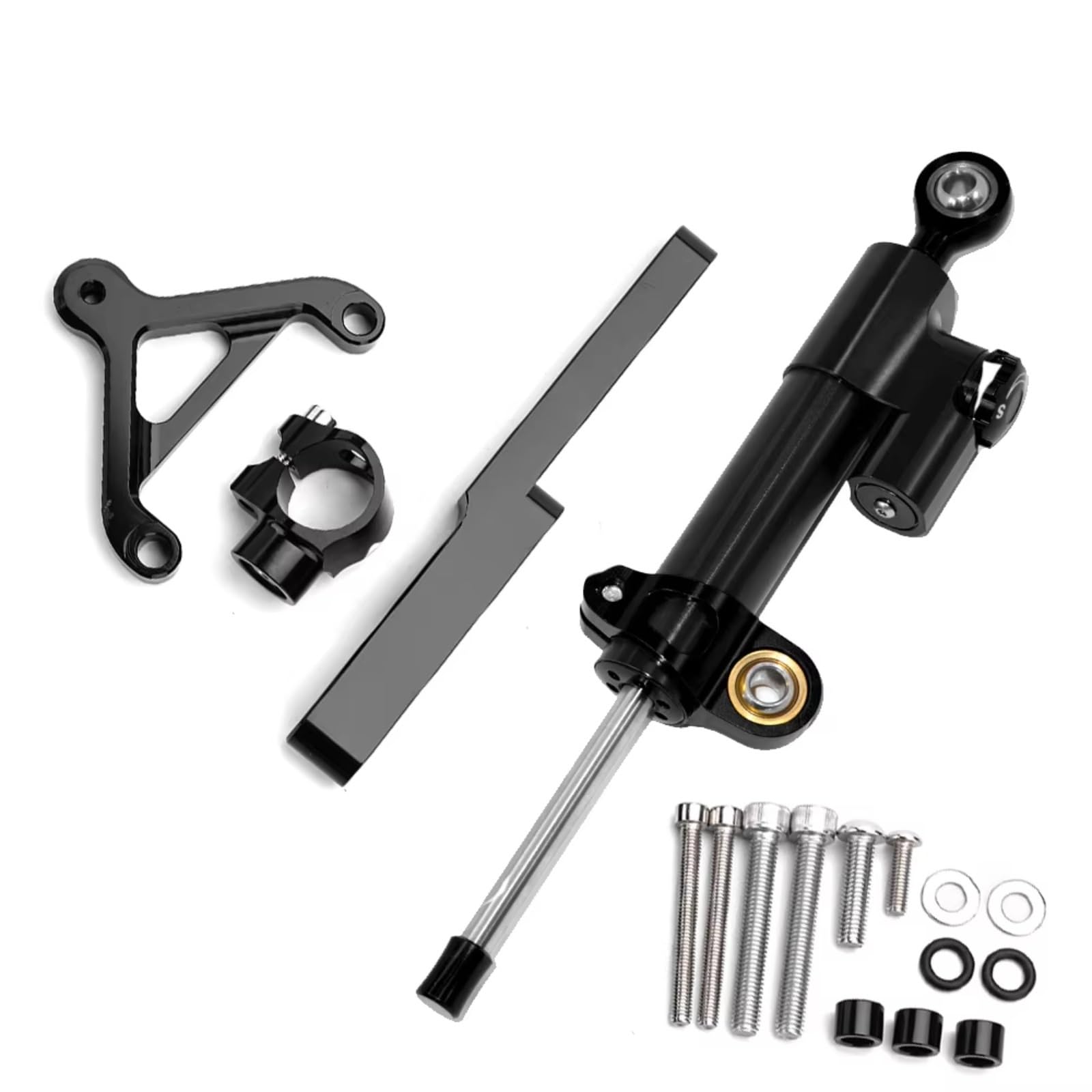 Amortiguador de Dirección Compatible con CB1000R 2008 2009 2010 2011 2012 2013 2014 2015 2016 Soporte De Amortiguador Estabilizador De Dirección De Motocicleta