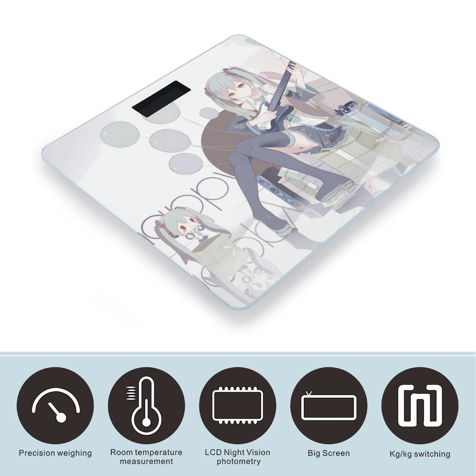 Amazon.co.jp: 初音 ミク 体重計 高精度 ボディスケール 電源