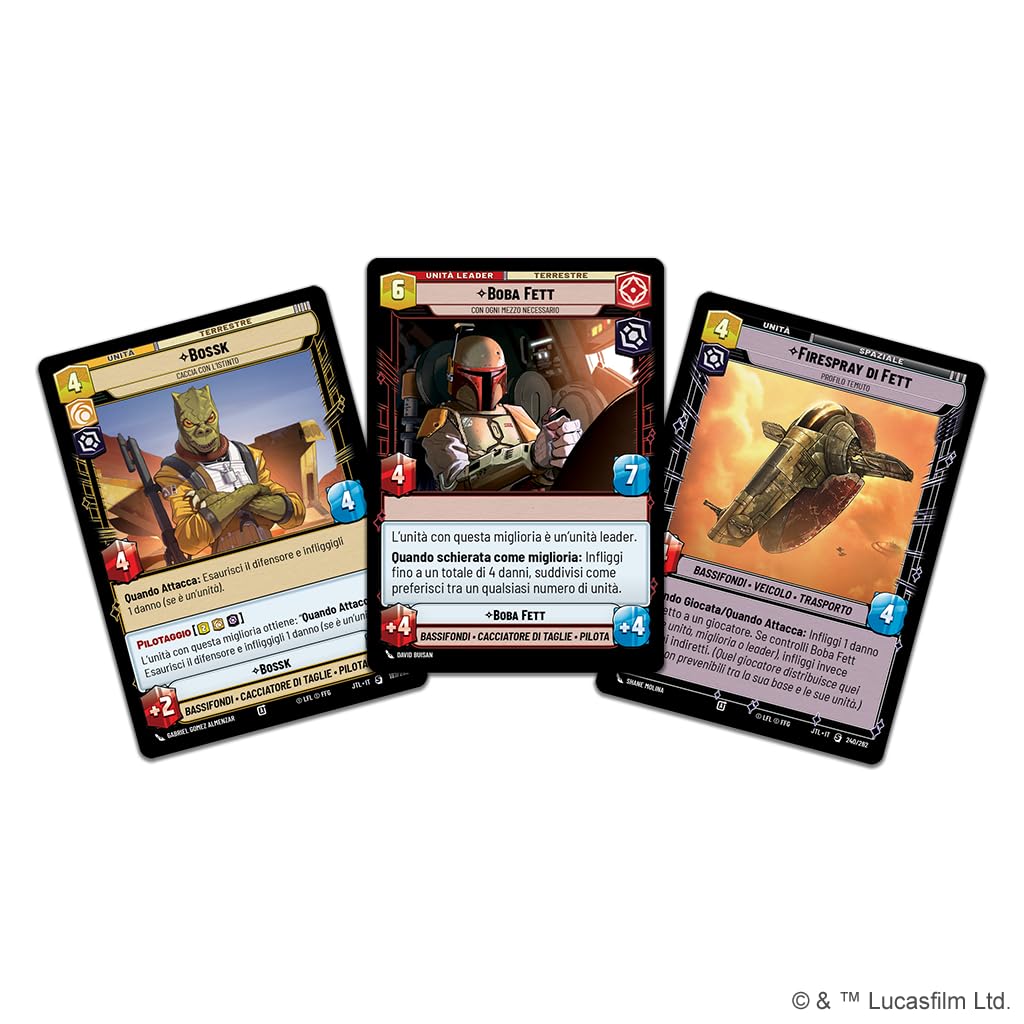 Star Wars : Unlimited Salto nell'Iperspazio - Gioco di Carte Collezionabili, Mazzo Boba Fett Pronto per Giocare, 12+ Anni, 2 giocatori, 20 Minuti di Gioco