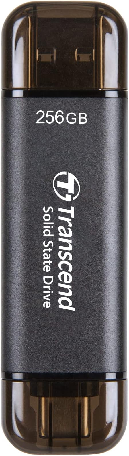 Transcend Japan TS256GESD310C Portable SSD, 256 GB, High Speed, Up to 1050 MB/s, Ultra Compact, Lightweight, 0.4 oz (11 g), Type-A/Type-C Compatible, PS4/PS5, USB 10Gbps