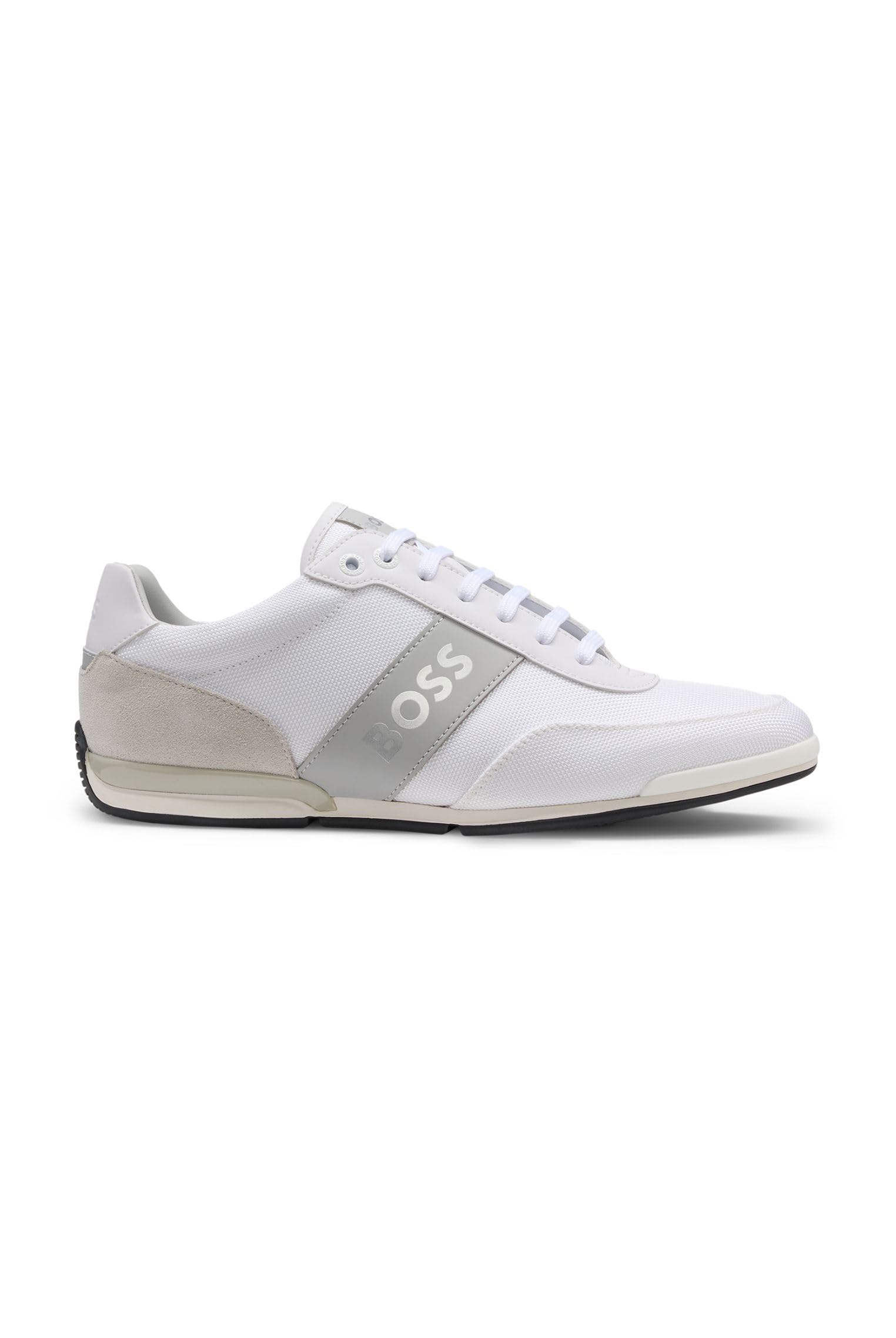 BOSS Herren Saturn Lowp Sneakers mit Logo-Details und Lederbesatz Größe
