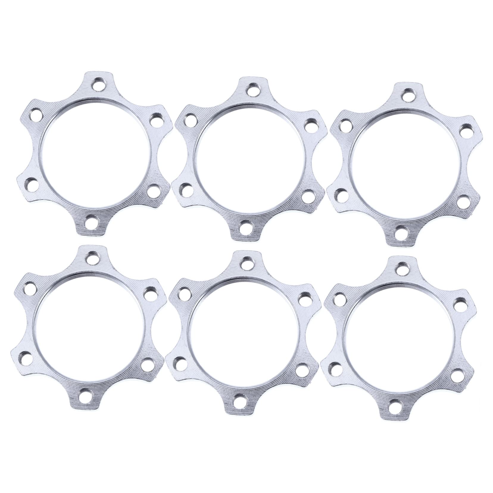 BESTonZON 6Pcs Disc Brake Rotor Adapter for Mountain and Road Bikes Durable Bolt Flange Conversion Accessories Smooth Finish for Enhanced Performance and Safety